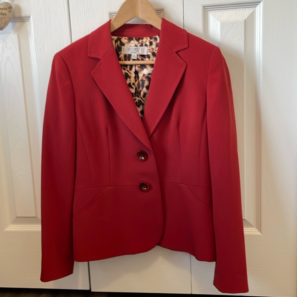 VINTAGE RED KASPER BLAZER